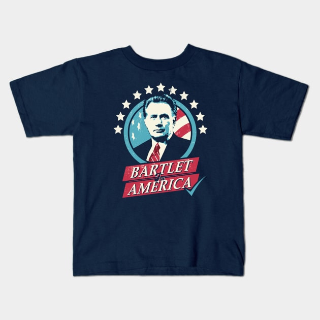 Bartlet for America Kids T-Shirt by NerdShizzle